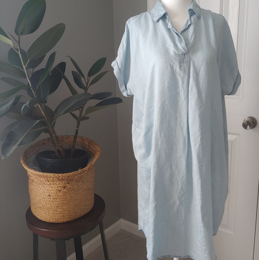 Light denim t-shirt dress